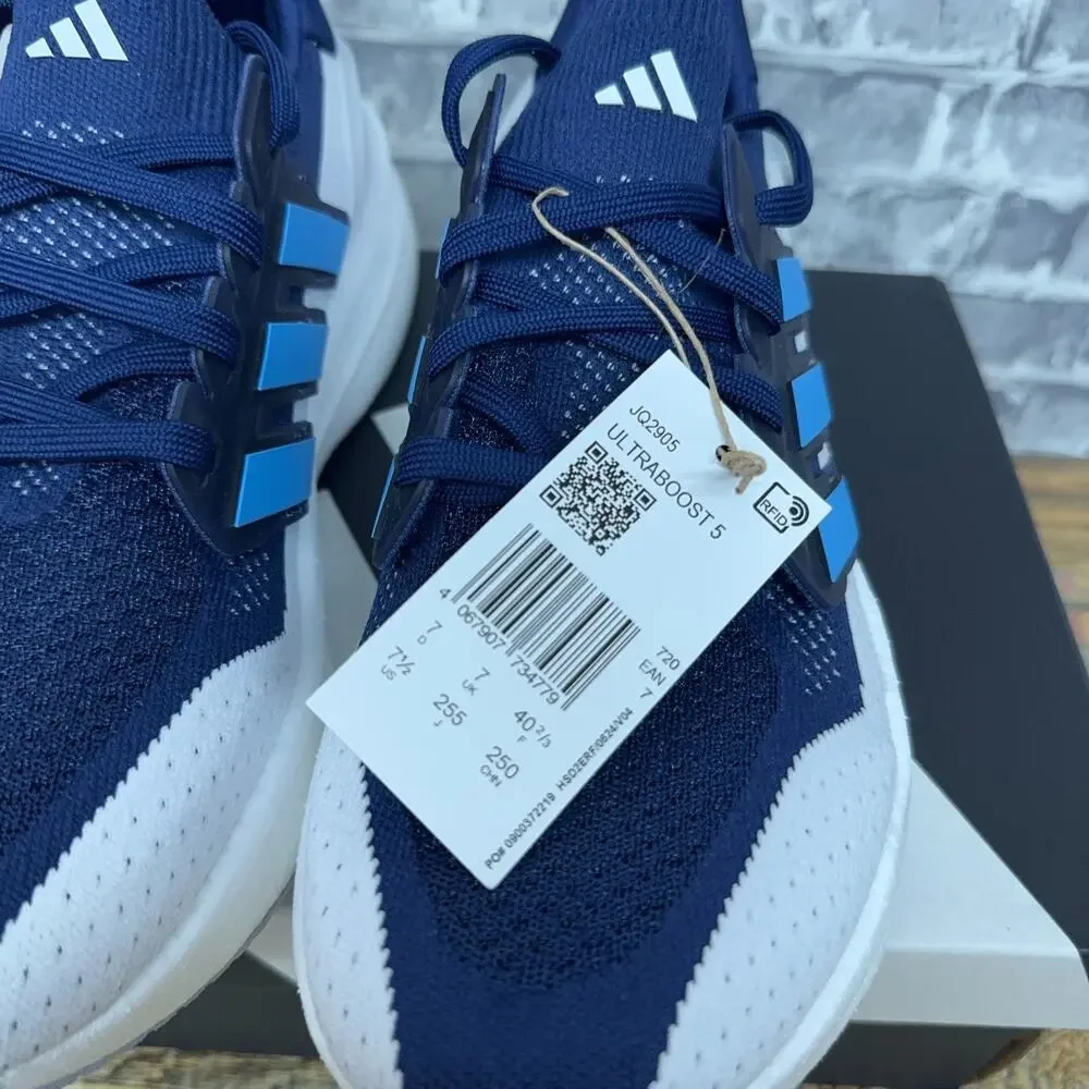 Adidas Ultraboost 5 Dark Blue Navy White JQ2905 Mens 7.5 / Womens 8.5 New Rare